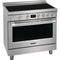 FRIGIDAIRE PCFI3670AF Professional 36 inch Induction Range, 4.4 Cu. Ft. Convection Oven, Bridge Elements & Steam Clean