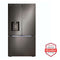 LG LRYXC2606D French Door Refrigerators Black Stainless Steel Front View