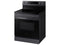 SAMSUNG NE63A6311SG Freestanding Ranges Fingerprint Resistant Black Stainless Steel – Angle View