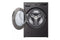 LG WM6998HBA Combination Washer & Dryers Black Steel – Angle View