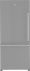 Beko BFBD30216SSL Bottom Freezer Refrigerators Fingerprint-Free Stainless Steel Front View