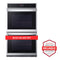 LG WDEP9423F Double Wall Ovens Print Proof Stainless Steel Front View