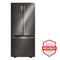 LG LFCS22520D French Door Refrigerators Black Stainless Steel Front View