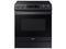 SAMSUNG NE63B8611SG Slide-In Ranges Fingerprint Resistant Black Stainless Steel Front View