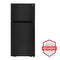 LG LTCS20020B Top Freezer Refrigerators Smooth Black Front View