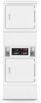 Stacked 120/240 V ELECTRIC DRYERS - 10° ANGLED Control Panel (Tall Height) - Solid Doors - COIN DROP