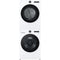 LG WM5500HWA 27 Inch Smart Front Load Washer & LG DLEX5500W 27 Inch Electric Smart Dryer with LG KSTK4 Stacking Kit for 27 Inch Front Load Laundry