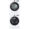 LG WM6500HWA 27 Inch Front Load Smart Washer & LG DLGX6501W 27-Inch Gas Smart Dryer with LG KSTK4 Stacking Kit for 27 Inch Front Load Laundry