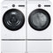LG WM6500HWA 27 Inch Front Load Smart Washer & LG DLGX6501W 27-Inch Gas Smart Dryer with LG WDP6W 27 Inch Pedestal Storage Drawer: White