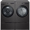 LG WM6700HBA 27 Inch Smart Front Load Washer & LG DLGX6701B 27 Inch Smart Gas Dryer with LG WDP6B 27 Inch Pedestal Storage Drawer: Black Steel
