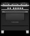 FISHER & PAYKEL OR36SCG4B1 Gas Range, 36", 5 Burners