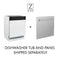 ZLINE KITCHEN AND BATH DWVZWM18MB ZLINE Autograph Edition 18' Compact 3rd Rack Top Control Dishwasher in White Matte with Accent Handle, 51dBa (DWVZ-WM-18) [Color: Matte Black]