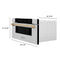 ZLINE KITCHEN AND BATH MWDZ30G ZLINE Autograph Edition 30" 1.2 cu. ft. Built-In Microwave Drawer in Stainless Steel with Accents (MWDZ-30) [Color: Gold]