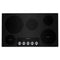 KITCHENAID KCES556HBL 36" Electric Cooktop with 5 Elements and Knob Controls - Black