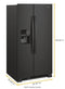 WHIRLPOOL WRS555SIHB 36-inch Wide Side-by-Side Refrigerator - 25 cu. ft.