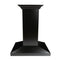 ZLINE 36 in. Wooden Island Mount Range Hood in Black  Includes  Motor