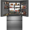 CAFE CXE22DM5PS5 Café™ ENERGY STAR® 22.3 Cu. Ft. Smart Counter-Depth 4-Door French-Door Refrigerator in Platinum Glass