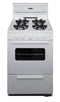 PREMIER SJK240OP 24 in. Freestanding Sealed Burner Spark Ignition Gas Range in White