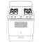 GE APPLIANCES JGBS10DEMBB GE® 30" Free-Standing Front Control Gas Range