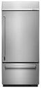 KITCHENAID KBBR306ESS 20.9 Cu. Ft. 36" Width Built-In Stainless Bottom Mount Refrigerator with Platinum Interior Design - Stainless Steel