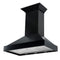 ZLINE 36 in. Wooden Wall Mount Range Hood in Black  Includes  Remote Motor