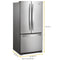 WHIRLPOOL WRFF5333PZ 33-inch Wide French Door Refrigerator - 22 cu. ft.