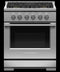 FISHER & PAYKEL RGV3304L Gas Range, 30", 4 Burners, LPG