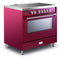 VERONA VDFSIE365BU Burgundy 36" Designer Induction Range