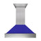 36 DuraSnow® Stainless Steel Range Hood with Blue Matte Shell 8654BM36