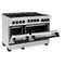 ZLINE 48" 6.0 cu. ft. Range with Gas Stove and Gas Oven in DuraSnow¬Æ Stainless Steel with Gold Accents RGSZSN48G