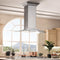 ZLINE 36 in. Island Mount Range Hood in Stainless Steel & Glass GL9i36