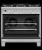 FISHER & PAYKEL OR36SDG6X1 Dual Fuel Range, 36", 5 Burners, Self-cleaning