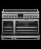 FISHER & PAYKEL RDV3488L Dual Fuel Range, 48", 8 Burners, Self-cleaning, LPG