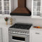 ZLINE 42 in. Wooden Wall Mount Range Hood in Antigua and Walnut  Includes  Motor