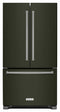 KITCHENAID KRFF305EBS 25 Cu. Ft. 36-Width Standard Depth French Door Refrigerator with Interior Dispense - Black Stainless Steel with PrintShield™ Finish