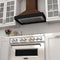 ZLINE 30 in. Wooden Wall Mount Range Hood in Antigua and Walnut Includes Motor