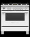 FISHER & PAYKEL OR36SCG6W1 Dual Fuel Range, 36", 5 Burners, Self-cleaning