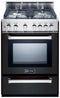 VERONA VEFSGG244NE Matte Black 24" Gas Range