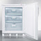 SUMMIT VT65MLBIMED Built-in Undercounter Freezer Capable of -25 C Operation; Includes Audible Alarm, Lock, and Hospital Grade Plug