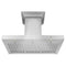 ZLINE 48 in. Wall Mount Range Hood in Stainless Steel with Builtin CrownSound® Bluetooth Speakers KECRNBT48