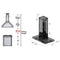 ZLINE 30 in. Island Mount Range Hood in Black Stainless Steel BSKE2iN30