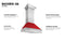 36 DuraSnow® Stainless Steel Range Hood with Red Gloss Shell 8654RG36