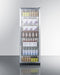 SUMMIT SCR1401 Full-size Commercial Beverage Merchandiser Designed for the Display and Refrigeration of Beverages and Sealed Food, With Stainless Steel Interior, Self-closing Glass Door, and Black Cabinet