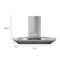 KITCHENAID KVIB602DSS 42'' Island-Mount, 3-Speed Canopy Hood - Stainless Steel