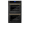 ZLINE KITCHEN AND BATH AWDZ30BSG ZLINE 30" Autograph Edition Double Wall Oven with Self Clean and True Convection in Black Stainless Steel (AWDZ-30-BS) [Color: Gold]