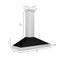 ZLINE KITCHEN AND BATH KB4STXBLM48 ZLINE 48" Stainless Steel Range Hood with Shell and Stainless Steel Handle (KB4STX-48)