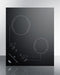 SUMMIT CR2B223G 2-burner 230v Electric Cooktop Designed for Portrait or Landscape Installation, With Smooth Black Ceramic Glass Surface