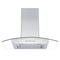 ZLINE 30 in. Wall Mount Range Hood in Stainless Steel & Glass with Crown Molding KZCRN30