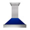 42" DuraSnow® Stainless Steel Range Hood with Blue Gloss Shell 8654BG42