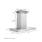 ZLINE 48 in. Wall Mount Range Hood in Stainless Steel with Builtin CrownSound® Bluetooth Speakers KECRNBT48